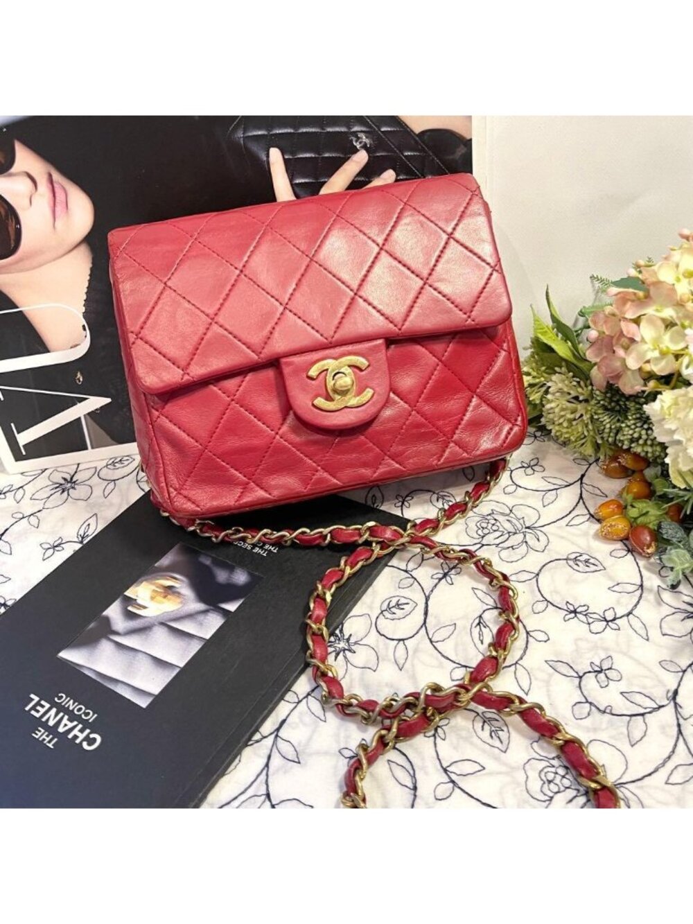 Chanel Quilted Double Flap Bag Chain
